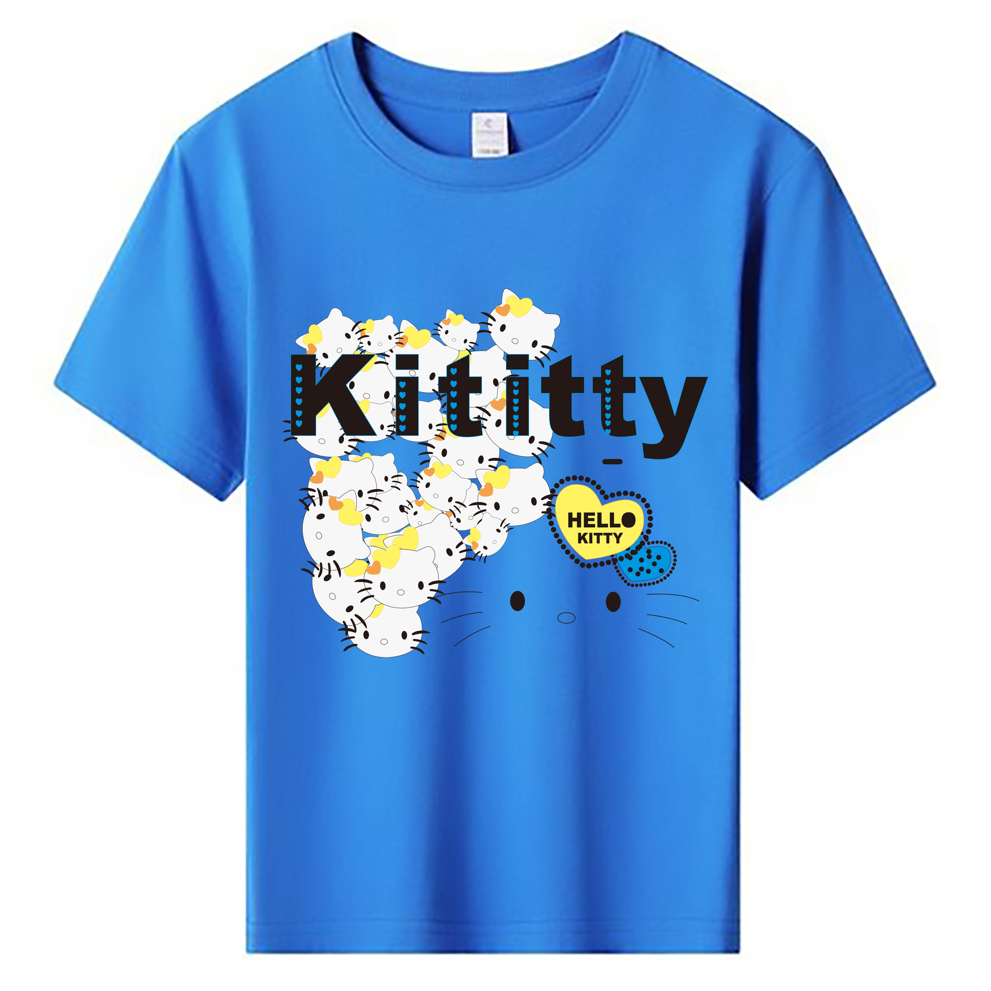 （画像用） Hello Kitty ハローキティ 綿100％キッズTシャツ（フロントプリント）
